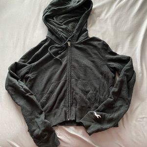 Hollister Cropped Zip-up Hoodie